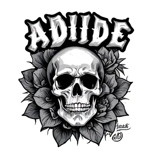 Chicano scipt negative that says abide tattoo design idea