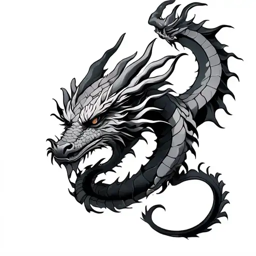 infinite dragon tattoo design idea