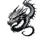 infinite dragon tattoo design idea