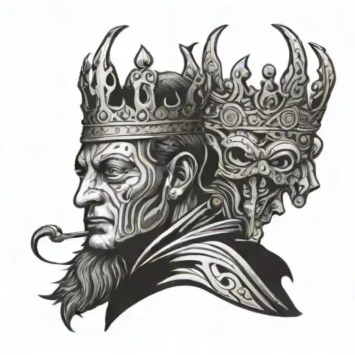 The King In Yellow tattoo design idea