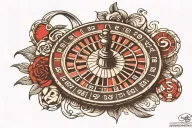 roulette wheel with the numbers tattoo design idea