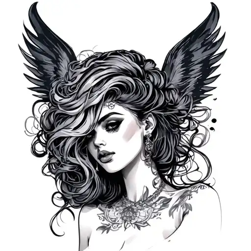 Prostitute tattoo design idea