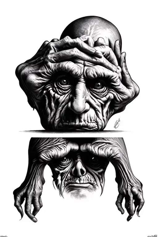 Hear no evil, speak no evil, hear no evil tattoo design idea
