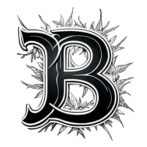 design a B with the number 3 and add something cool put the B before the 3 tattoo design idea