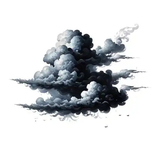 Coverup Clouds and Smoke tattoo design idea