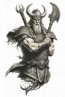 pagan God tyr Norse god tattoo design idea