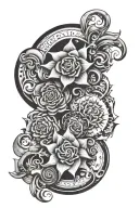 duality energy tattoo design idea