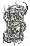 duality energy tattoo design idea