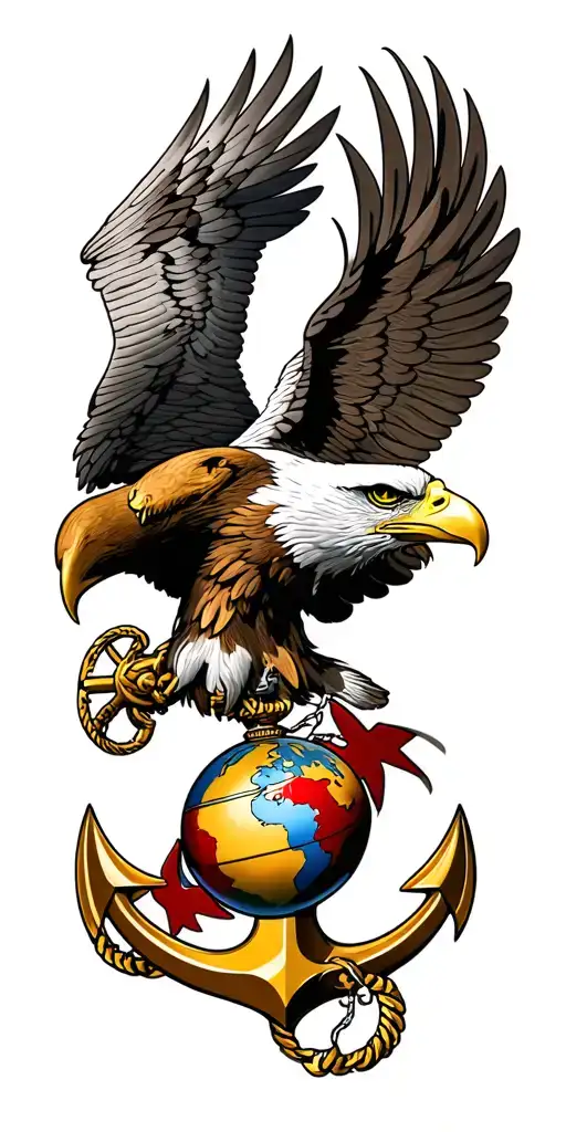 USMC eagle globe anchor tattoo design idea