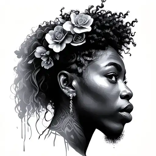 Black People tattoo design idea