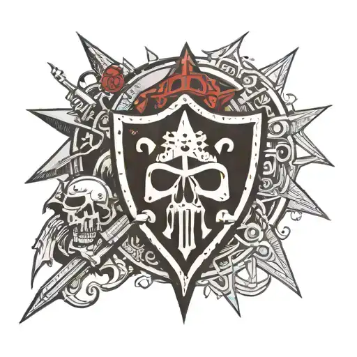 Black Templars warhammer 40k universe tattoo design idea