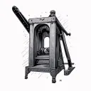 Guillotine tattoo design idea