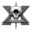 Guillotine tattoo design idea