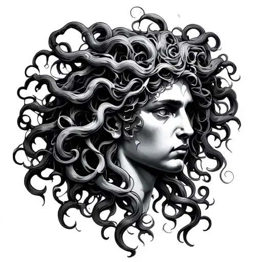 Medusa head tattoo design idea