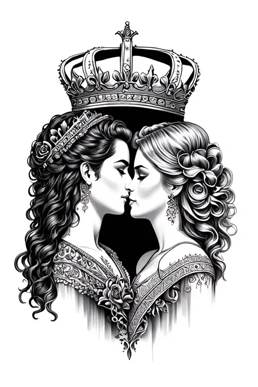 King And Queen his and hers tattoos tattoo design idea