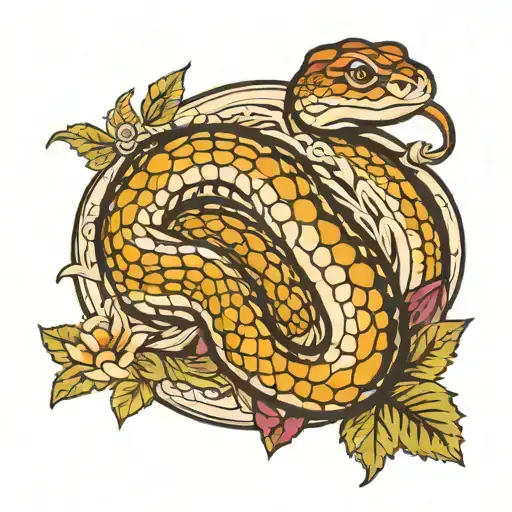 delicate snake with be brave tattoo design idea