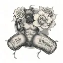 a boxer tattoo, a boxing glove with a flower or more and write Philippians 4:13 tattoo design idea