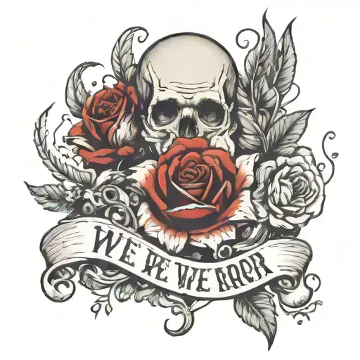 WE WERE BORN POOR, WE DIE RICH tattoo design idea