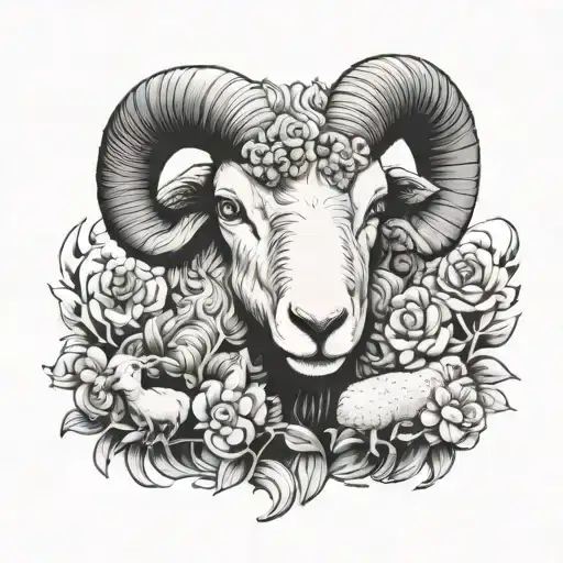 lost sheep tattoo design idea