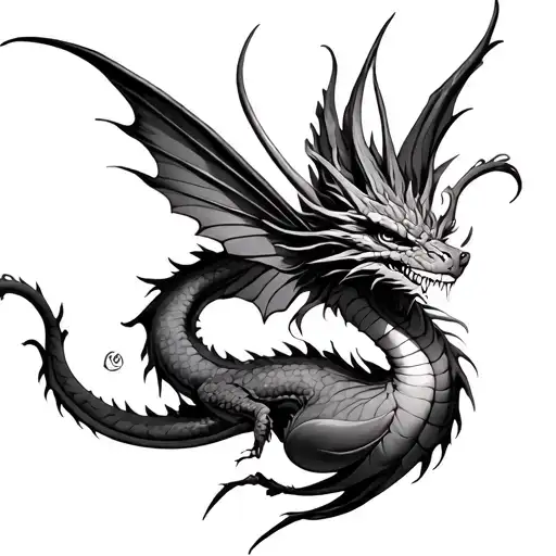 Dragon Fairy tattoo design idea