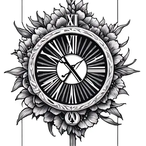 LII Roman numeral with new life tattoo design idea
