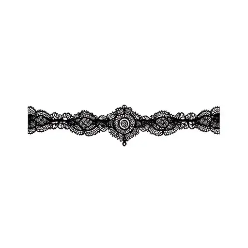 lace garter belt tattoo design idea