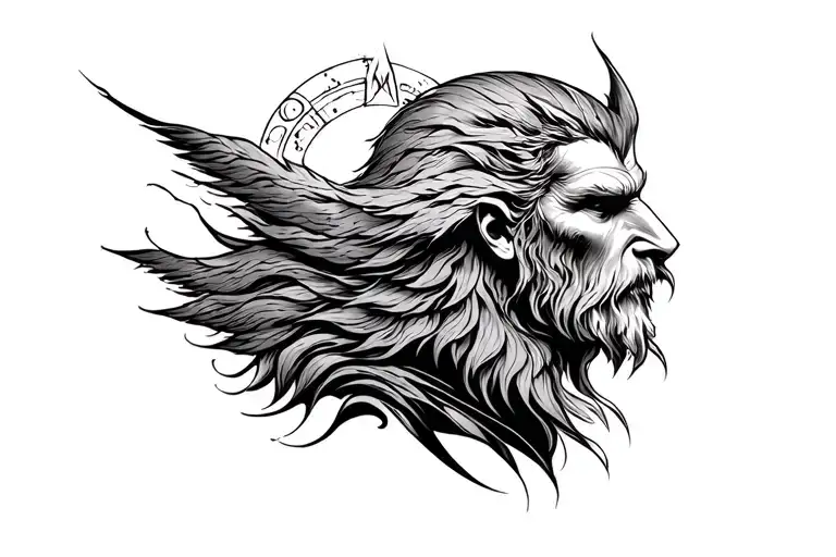 Odin tattoo design idea