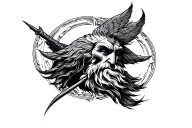 Odin tattoo design idea