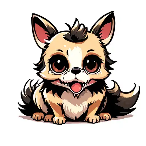 cute morbid furry friends tattoo design idea