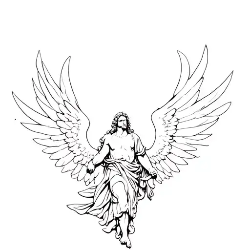 saint michael archangel tattoo design idea