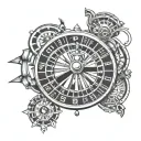 roulette wheel tattoo design idea