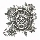 roulette wheel tattoo design idea
