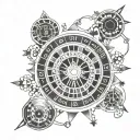 roulette wheel tattoo design idea