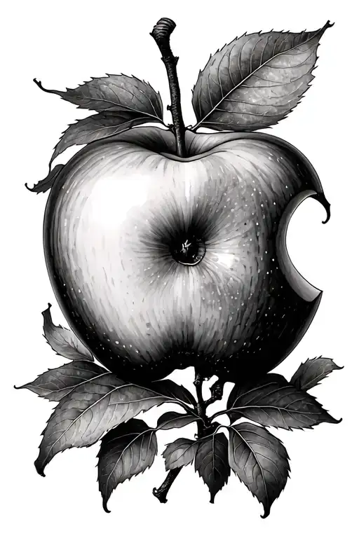 apple tree tattoo design idea