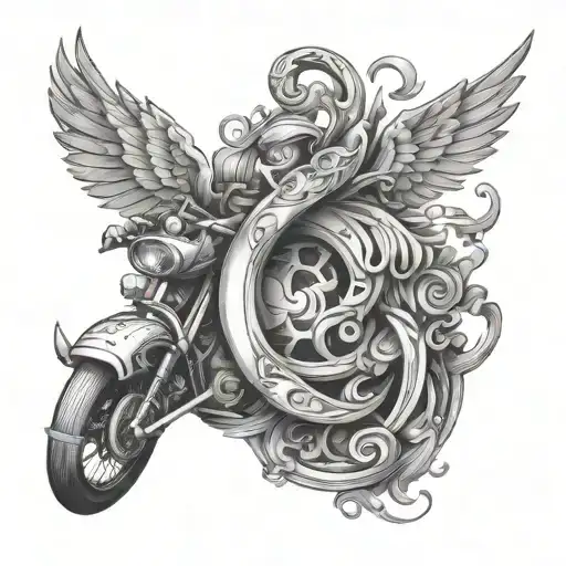 infini g et m joined together tattoo design idea