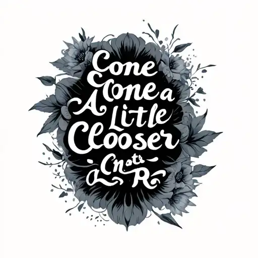 "Come A Little Closer" cage the elephant song lyrics tattoo design idea