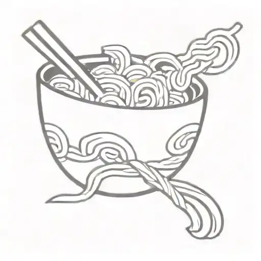 ramen noodles tattoo design idea