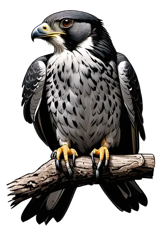 Peregrine Falcon tattoo design idea