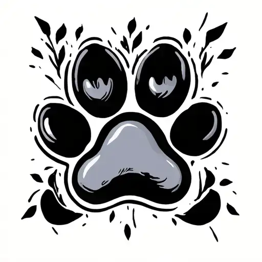 Dog Paw Written APBT and below written Gameness tattoo design idea