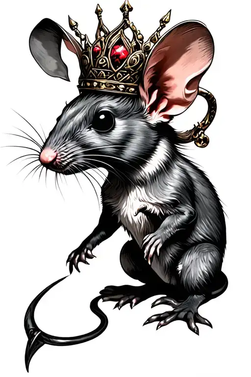 rat king tattoo design idea