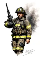 army firefighter tattoo design idea
