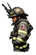 army firefighter tattoo design idea