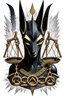 Anubis Tattoo with Libra Scales tattoo design idea
