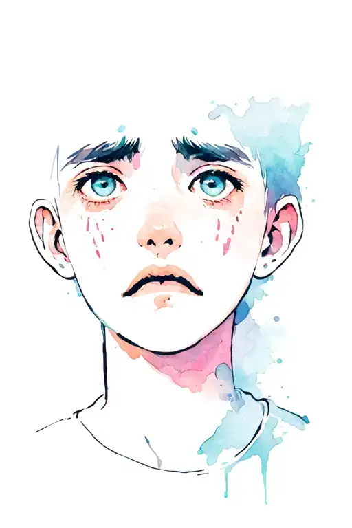 porter robinson sad face incorporated tattoo design idea
