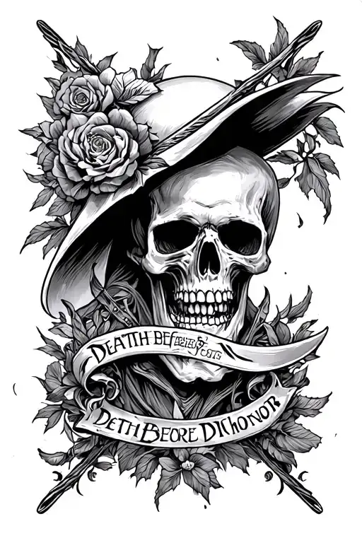 Death Before Dishonor tattoo design idea
