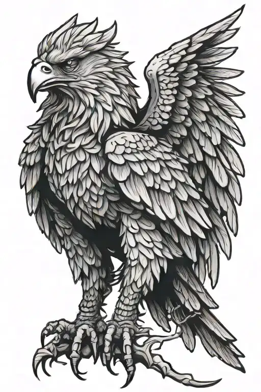 gryphon symbolizing strength tattoo design idea