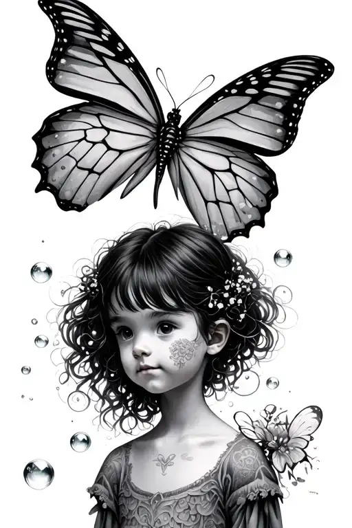 Arya my daughter beating butterfly smile illness bubble epidermolysis tattoo design idea