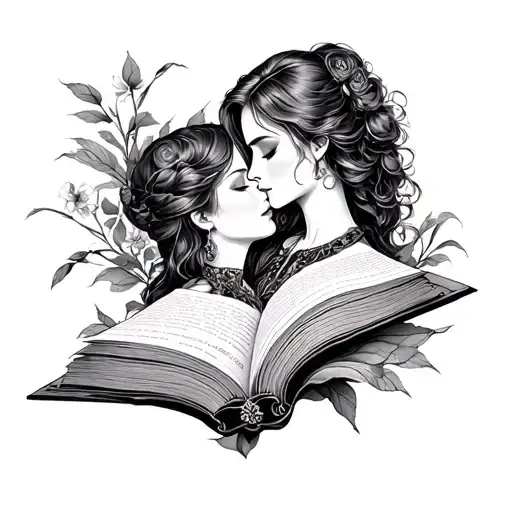 fantasy romance books tattoo design idea