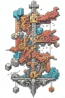 minecraft tattoo design idea