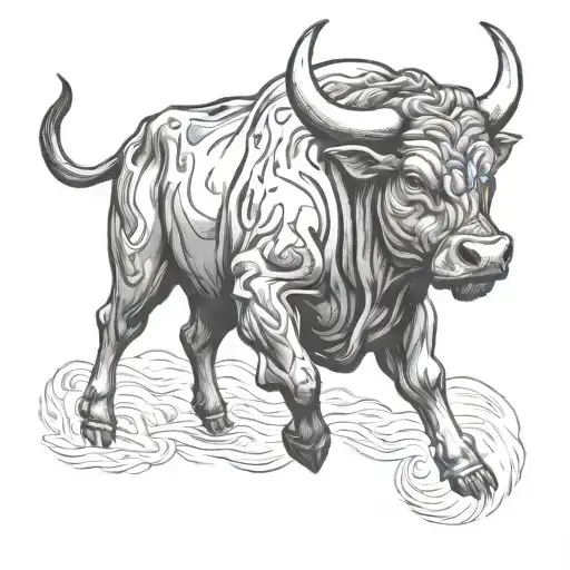 bull outline tattoo tattoo design idea